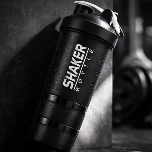 Shaker Fitness 2 Compartiments – Mélange Parfait & Stockage Intelligent