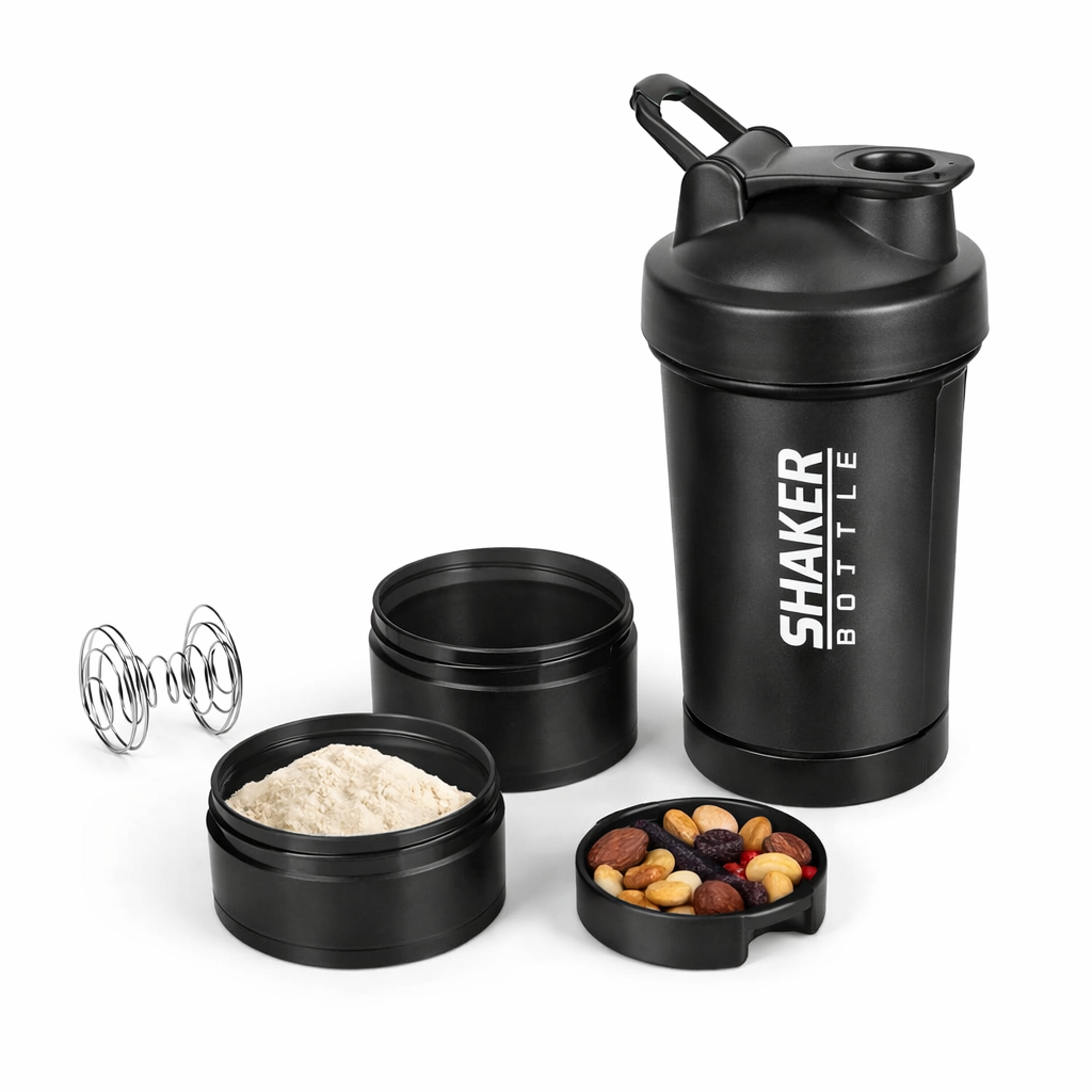Shaker Fitness 2 Compartiments – Mélange Parfait & Stockage Intelligent