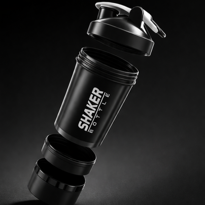 Shaker Fitness 2 Compartiments – Mélange Parfait & Stockage Intelligent