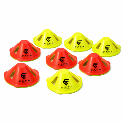 Pack 10 Cones d’Entraînement FAFA – Rouge & Jaune | Agilité, Vitesse & Football