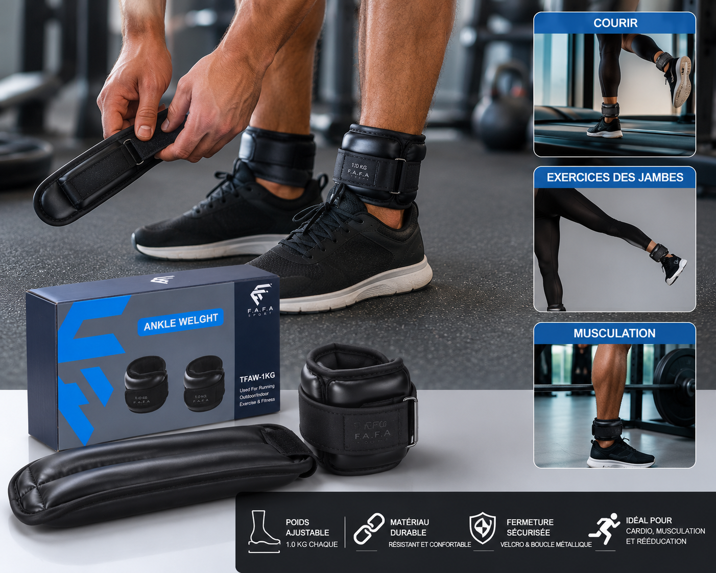 Ankle Weights 1 KG – Premium Quality