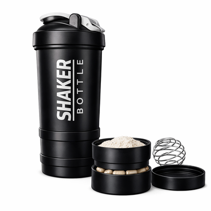 Shaker Fitness 2 Compartiments – Mélange Parfait & Stockage Intelligent